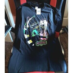 Neon Beetlejuice Shirt Graphic Tee M Graphic Shirt Top T-shirt Movie